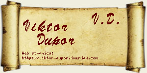 Viktor Dupor vizit kartica